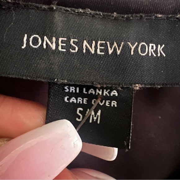 2/$100 Jones New York Black Lace Night Dress Lingerie Robe Set SZ M - Picture 5 of 6